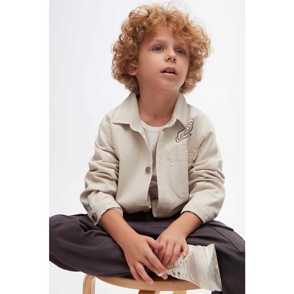 NK 47517 FIND GÖMLEK - GRİ - 7 YAŞ