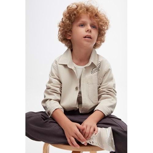 NK 47517 FIND GÖMLEK - GRİ - 7 YAŞ